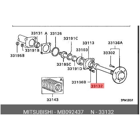 OUTER REAR WHEEL SEAL MITSUBISHI L200
