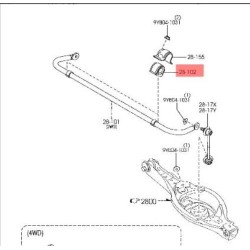REAR STAY BAR CLAMP RUBBER MAZDA 3 BM CX5 CX9 2011-