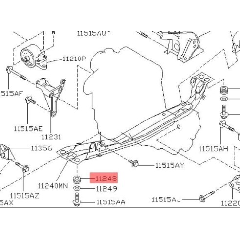 CROSS MEMBER BUSHING NISSAN SENTRA B13 B14 FRONT