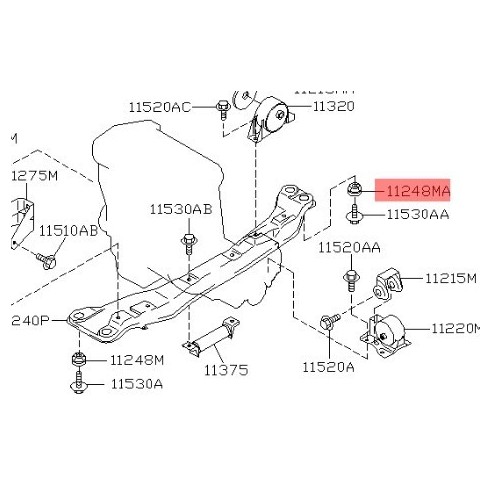 CROSS MEMBER BUSHING NISSAN SENTRA B15 REAR