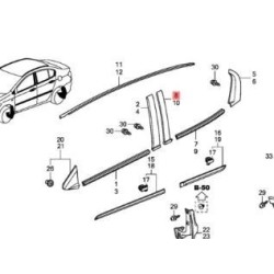 REAR DOOR GARNISH HONDA CITY GM6 LH