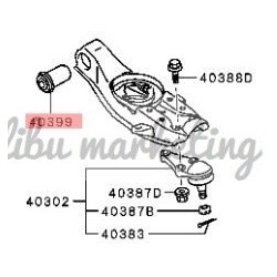 LOWER CRADLE CONTROL ARM BUSHING MITSUBISHI SPORTERO TRITON L200 05-19 2WD