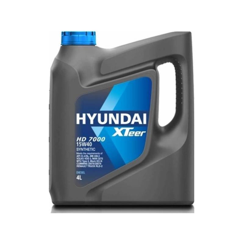 HYUNDAI XTEER HD7000 15W-40 SYNTHETIC DIESEL ENGINE OIL 4L - Malibu ...