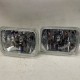 UNIVERSAL HEADLAMP LARGE SQUARE H4 BULB TYPE 7003 PAIR